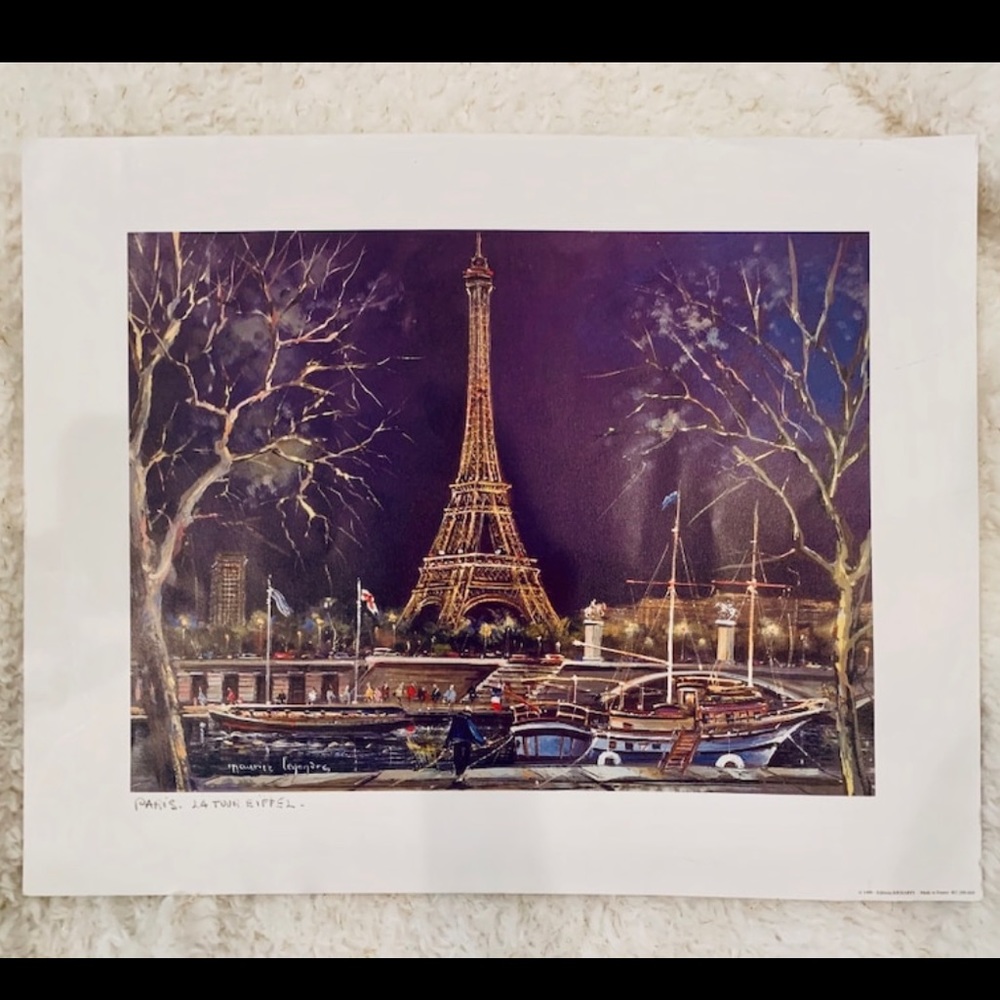Eiffel Tower Painting Serigraph (from Paris)